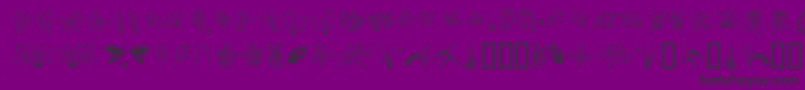 Arborisfolium-Schriftart – Schwarze Schriften auf violettem Hintergrund