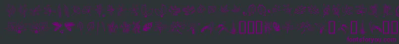 フォントArborisfolium – 黒い背景に紫のフォント