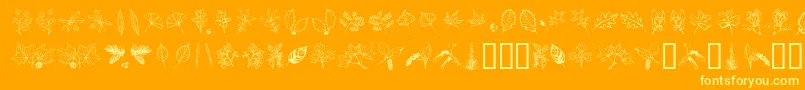 Arborisfolium Font – Yellow Fonts on Orange Background