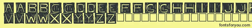 Fkafont Font – Black Fonts on Yellow Background