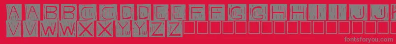 Fkafont Font – Gray Fonts on Red Background