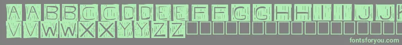 Fkafont Font – Green Fonts on Gray Background