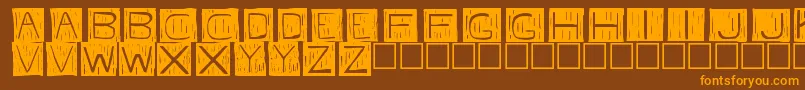 Fkafont Font – Orange Fonts on Brown Background
