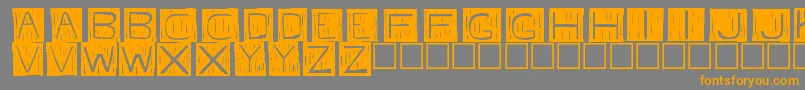 Fkafont Font – Orange Fonts on Gray Background
