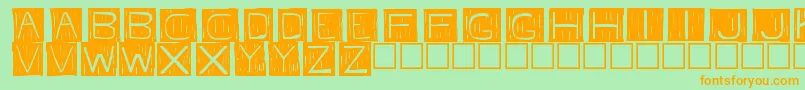Fkafont Font – Orange Fonts on Green Background