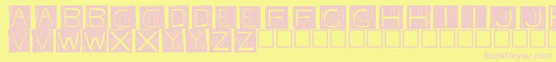 Fkafont Font – Pink Fonts on Yellow Background