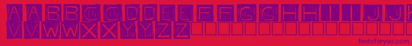 Fkafont-Schriftart – Violette Schriften auf rotem Hintergrund