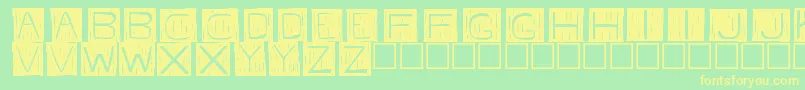 Fkafont Font – Yellow Fonts on Green Background
