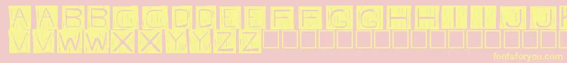 Fkafont Font – Yellow Fonts on Pink Background