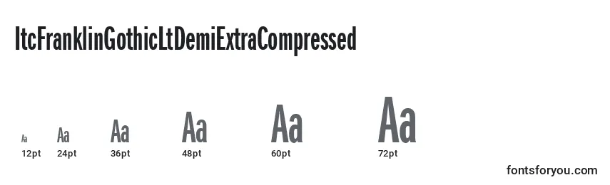 ItcFranklinGothicLtDemiExtraCompressed Font Sizes