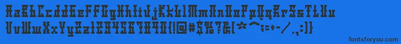 DsAyaksNormal-Schriftart – Schwarze Schriften auf blauem Hintergrund