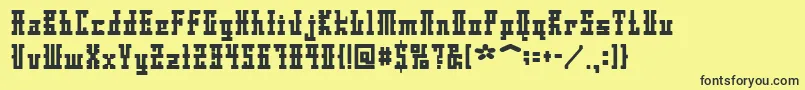 DsAyaksNormal Font – Black Fonts on Yellow Background