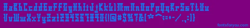 フォントDsAyaksNormal – 紫色の背景に青い文字