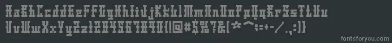 DsAyaksNormal Font – Gray Fonts on Black Background