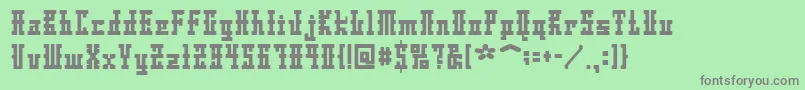 フォントDsAyaksNormal – 緑の背景に灰色の文字