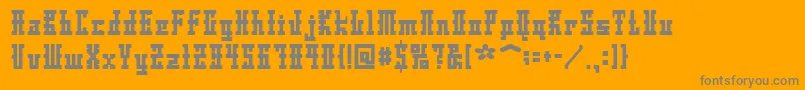 DsAyaksNormal Font – Gray Fonts on Orange Background