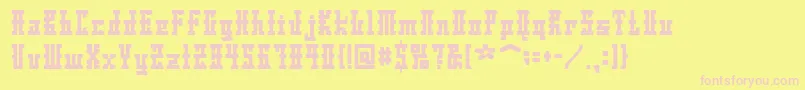 DsAyaksNormal Font – Pink Fonts on Yellow Background