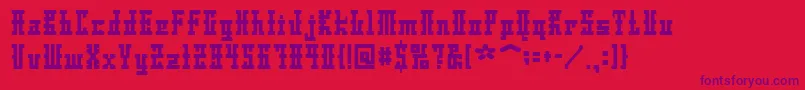 DsAyaksNormal Font – Purple Fonts on Red Background