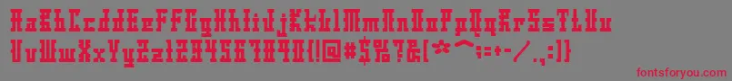 DsAyaksNormal Font – Red Fonts on Gray Background