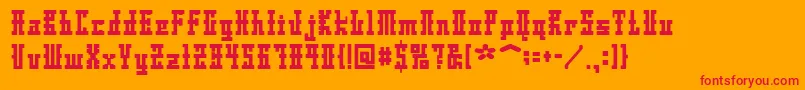 DsAyaksNormal Font – Red Fonts on Orange Background