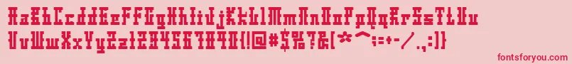 DsAyaksNormal Font – Red Fonts on Pink Background