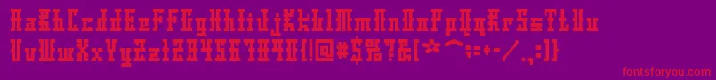 DsAyaksNormal Font – Red Fonts on Purple Background