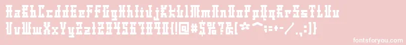 DsAyaksNormal-Schriftart – Weiße Schriften auf rosa Hintergrund