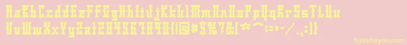 DsAyaksNormal Font – Yellow Fonts on Pink Background