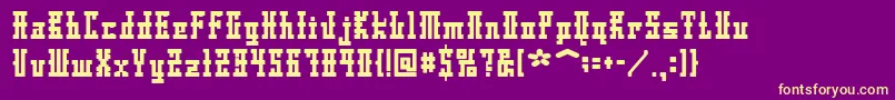 DsAyaksNormal Font – Yellow Fonts on Purple Background