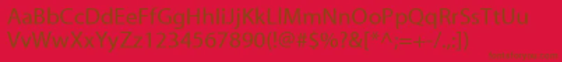 MyriadWeb Font – Brown Fonts on Red Background