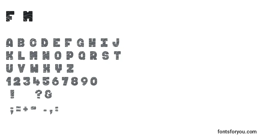 FuguMaki Font – alphabet, numbers, special characters