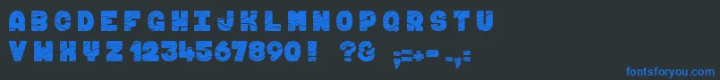 FuguMaki Font – Blue Fonts on Black Background