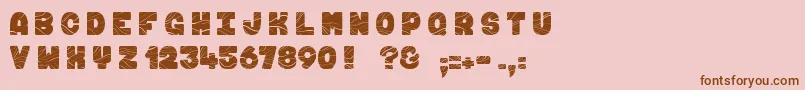 FuguMaki Font – Brown Fonts on Pink Background