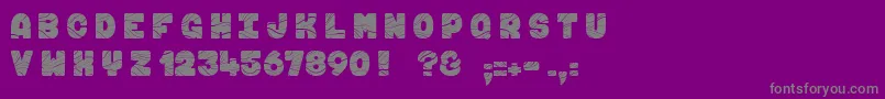 FuguMaki-Schriftart – Graue Schriften auf violettem Hintergrund