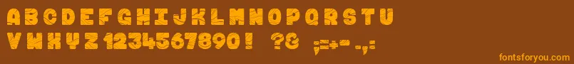 FuguMaki Font – Orange Fonts on Brown Background