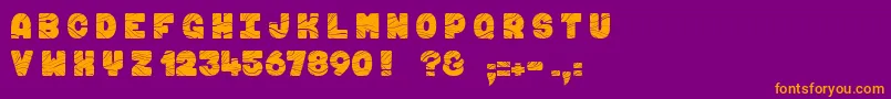 FuguMaki Font – Orange Fonts on Purple Background