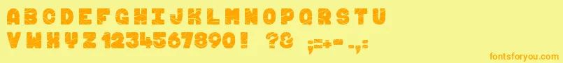 FuguMaki Font – Orange Fonts on Yellow Background