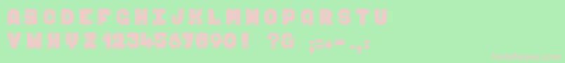 FuguMaki Font – Pink Fonts on Green Background