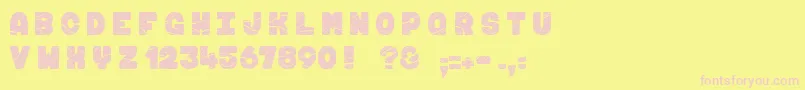 FuguMaki Font – Pink Fonts on Yellow Background