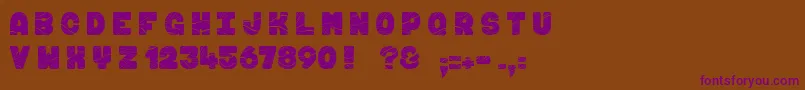 FuguMaki Font – Purple Fonts on Brown Background