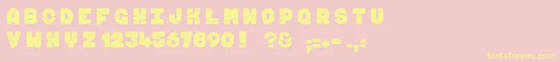 FuguMaki Font – Yellow Fonts on Pink Background