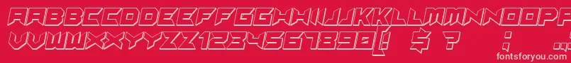 Suggested3DItalic Font – Pink Fonts on Red Background