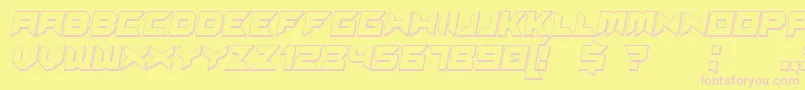 Suggested3DItalic Font – Pink Fonts on Yellow Background