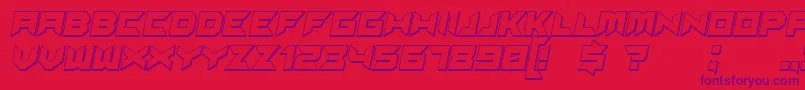 Suggested3DItalic Font – Purple Fonts on Red Background