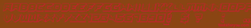 Suggested3DItalic Font – Red Fonts on Brown Background