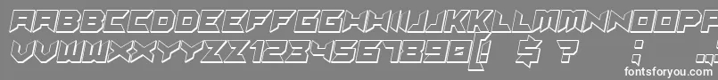 Suggested3DItalic Font – White Fonts on Gray Background