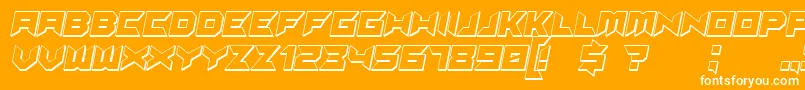 Suggested3DItalic Font – White Fonts on Orange Background