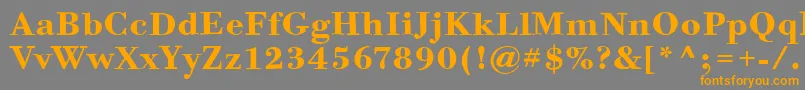 BodoniSixItcBold Font – Orange Fonts on Gray Background