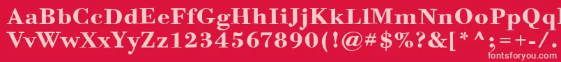 BodoniSixItcBold Font – Pink Fonts on Red Background