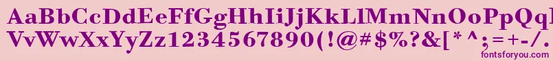 BodoniSixItcBold Font – Purple Fonts on Pink Background